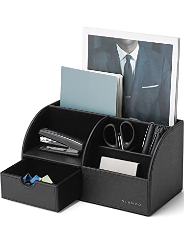 Vlando Office Supplies Desk Organizer Caddy, Desktop Hanging File Letter Document Storage Holder...
