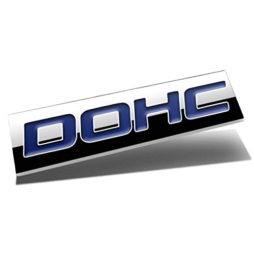 Image of Auto Dynasty Chrome Finish Metal Emblem DOHC Badge (Blue Letter)