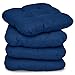 Beautissu Lisa Set de 4 Coussins 40x40 cm – Coussin de Chaise d'extérieur et d'intérieur 40x40 cm, Coussin Souple pour Les chaises de Jardin, Coussin en Mousse de 8 cm - Bleu foncé