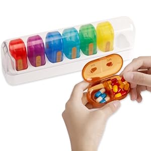 Pillendoosje 7 Dagen, Pillendoosje 7 Dagen 2 Vakken, Pillensorteerdoos, Medicijnen Organizer BPA-vrij, Dispenser/Organizer Voor Pillen en Medicijnen, Voor Tabletten, Vitaminen, Medicijnen