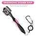 Mile High Life Golf Club Brush, Oversized Brush with Rubber Hand Grip, Club Groove Cleaner with 2 Ft Retractable Extension Cord and Aluminum Carabiner, Golf Bag Accessories for Men and Women, Pink