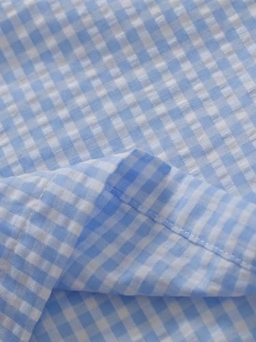 Image of Latuza Women's Cotton Bermuda Long Pajama Shorts Seersucker PJ Sleep Shorts