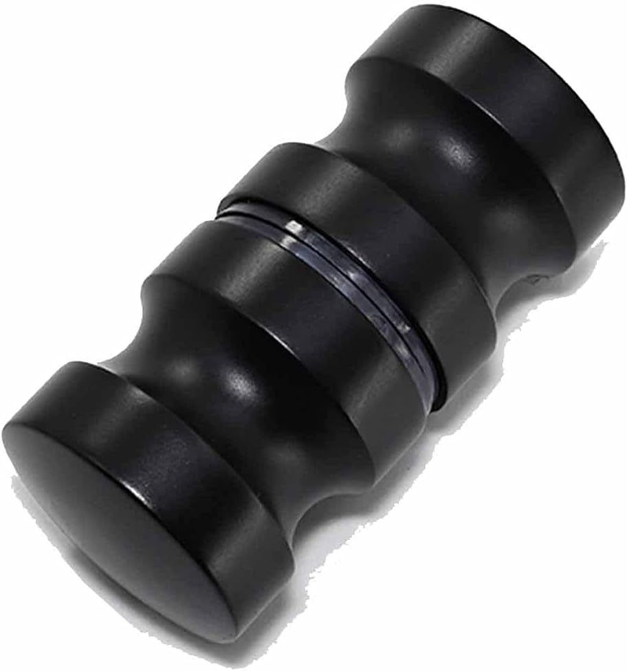 Glass Door Knob, Door Knobs for Interior Doors, Double Bathroom Door Pull Handle, Replacement Shower Door Knobs Black/Silver