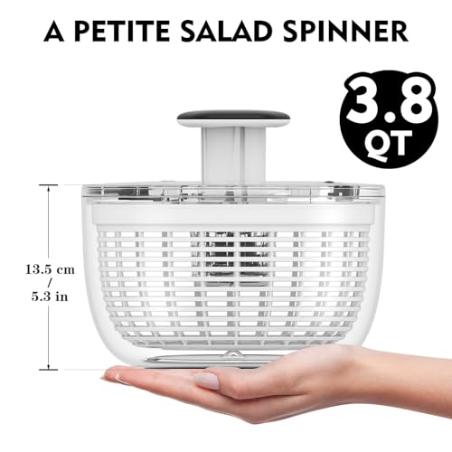 image for Ourokhome Salad Spinner Lettuce Dryer, One-handed Easy Press Large Veg