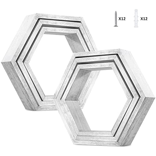Set di 6 ripiani a nido d'ape esagonali a forma di...