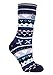 Produktbild HEAT HOLDERS - Damen Thermo Winter Warm Antirutsch Noppen Kuschelsocken mit Abs Sohle in Geschenkbox (37/42, Navy/Purple (Soul))