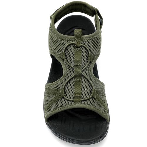 Image of UBFEN Womens Hiking Sandals Comfortable Walking Sandals Summer Sport Breathable Arch Support