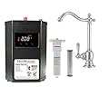 Westbrass DT1F204-26 Victorian 9" 1-Handle Hot Water Dispenser Faucet with HotMaster DigiHot Digital Tank System, Polished Chrome