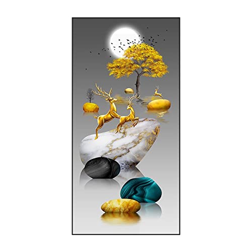 Peinture Diamant 5D Grand Format : Corriger un Mur Vide avec l'Arbre de Lune