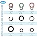 60PCS AC O Ring Kit&AC Seal Kit for AC Compressor,O Ring Assortment Kit for Air Conditioning Parts Replacement,Kit with Multiple Sizes of Gasket Fits Most Cars