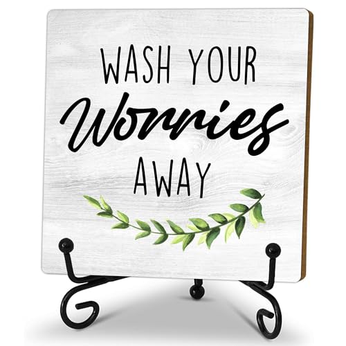 Laundry Decor, Wash Your Worries Away, Funny Laundry Room Shelf Decor...