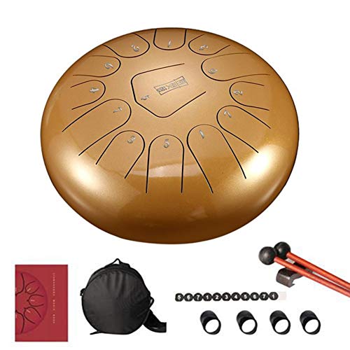 Steel Tongue Drum 13 notas 12 pulgadas con bolsa miniatura 6