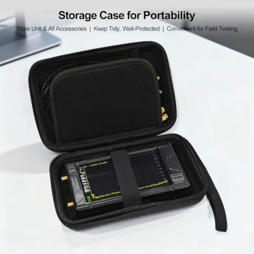 Image of AURSINC Tinysa Ultra+ ZS407 7.3GHz Spectrum Analyzer Bundle with Hard Case | 100kHz-7.3GHz, 2-in-1 RF Signal Generator, 4 inch Touchscreen with Shockproof EVA Case for Field RF Testing, 5000mAh battery