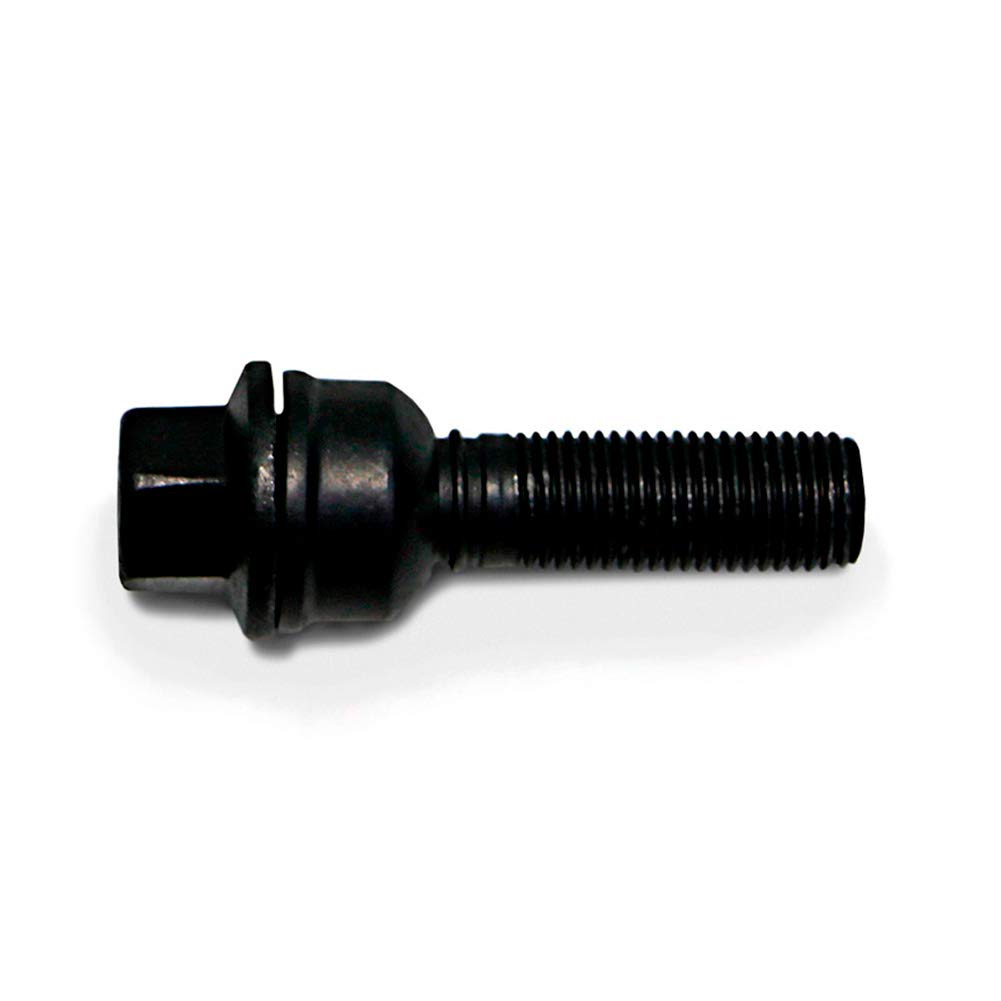 H&R Wheel bolt Round-Head with movable cone R14 M14x1.50 - Length 40mm - Black (e.g. compatible with Audi Q3, Q5)