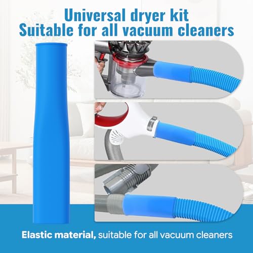 Image of Dryer Lint Vacuum Attachment Compatible with Cordless Vacuum Cleaner, Flexible Dryer Vent Cleaner Kit Lint Dryer Lint Brush and Vacuum Hose Attachment with Universal Connector, Quickly Lint Remover