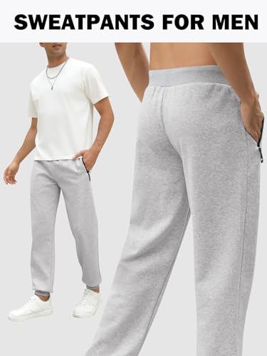 Gihuo 3 Pack Sweatpants for Men, Mens Sweatpants with Zipper Pockets, Joggers for Men2