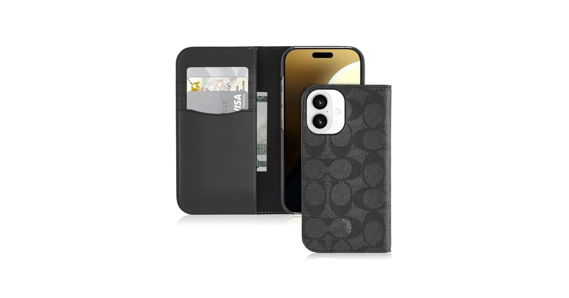 【新品未使用】iPhone 16 Plus用 COACHケース iPhone 16 Plus用 COACH（R）ブックタイプケース／SIGNATURE