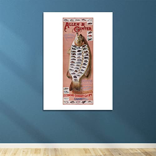 Affiche encadrée 50 Fish Richmond Cigarettes extra large cadre mat d'archivage - 4