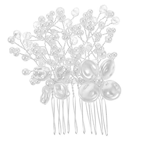 Ipetboom パール ヘアコーム 結婚式用 ヘアアクセサリー ブライダル髪飾り