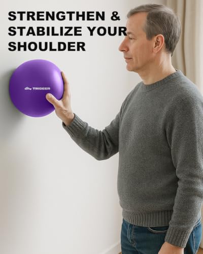 Image of Trideer Exercise Ball for Physical Therapy with Guide, 9 Inch Pilates Ball