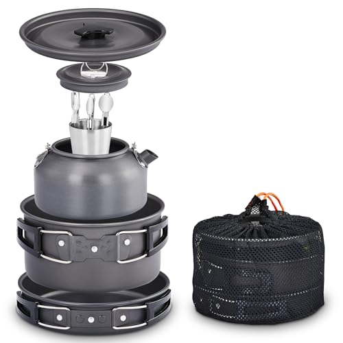 ROVSUN 10pcs Camping Cookware Mess Kit