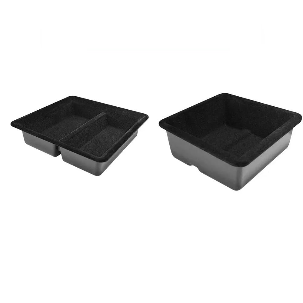 MBWSZDJQFG Central Control Trim For Tesla For Model For 3 For Y 2021-2023 Center Console Armrest Storage Box Central Flocking Organizer Tray Car Accessories(2pcs)