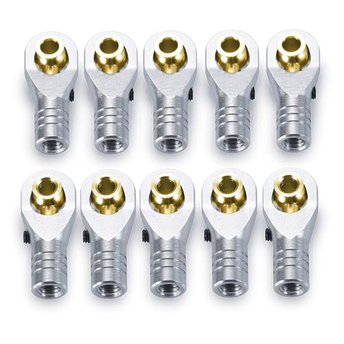 RC-Hub 10Pcs Stainless Steel M4 Link Rod Ends Joint Ball Head Right-Hand Screw for 1/10 Axial SCX10 90046 RC Crawler Cars