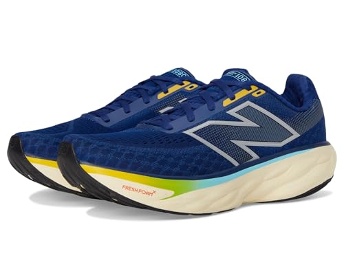 New Balance Fresh Foam X 1080 V14 Tênis de corrida masculino, Inkwell/prata metálico/gengibre limão, 41