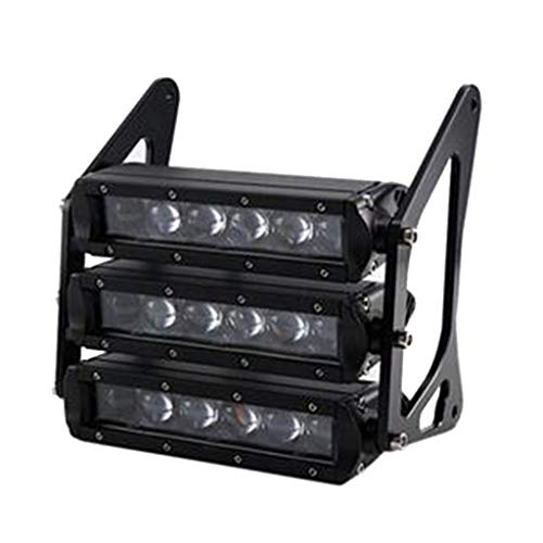 Flameer Motorcycle Three-tier LED Modified Headlights Fairing Headlamp For MSX125 - Black