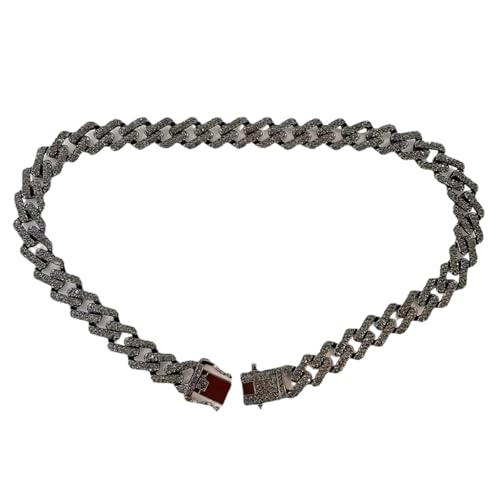 Chaîne cubaine noire 13mm le collier homme pour rompre avec les bijoux classiques