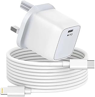 iPhone Fast Charger Plug and Cable 2M[Apple MFi Certified], 20W Fast iPhone Charger Plug and Cable 2M,USB C Plug Charger Adapter with Lightning Cable for iPhone 14 Pro Max/Plus 13 12 11/XS/XR/X/iPad
