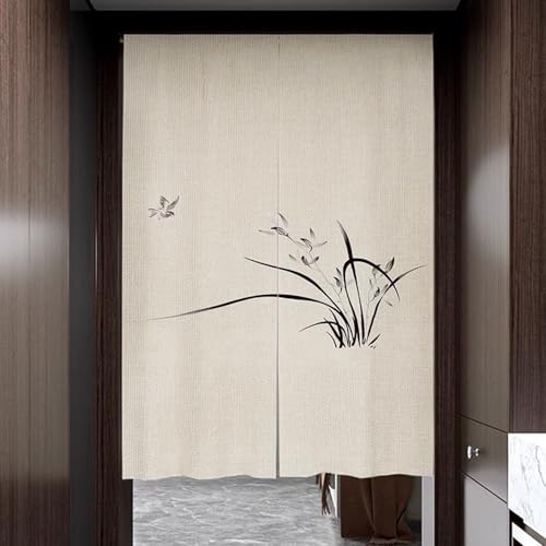 NASFH のれん 和風 A75*150 間仕切り 目隠し 暖簾 ロング ショート おしゃれ カフェカーテン 洗える 鯉柄 和室 カラー4 洋室 モダン リビング ダイニング キッチン 客間 台所 居間 廊下