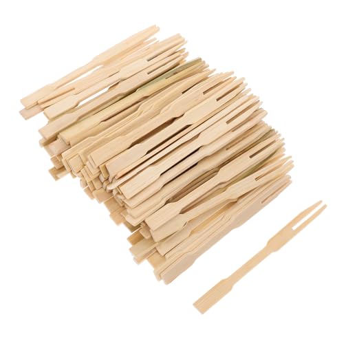 SOLUSTRE 1set Fork End Snack Picks Home Convenient Forks Cocktail Forks Multifunctional Fruit Fork Fruit Food Fork Mini Forks Fruit Forks Dessert Forks White 250pcs