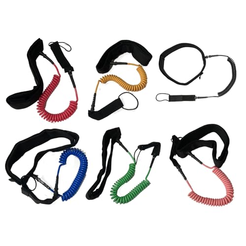BEIDUOYANG Waist Belt Leash with Paddle Board Coiled Leash for Stand Up Paddle Board Adjustable Quick Release Surfboard Waist Leash Coiled Leash, Black
