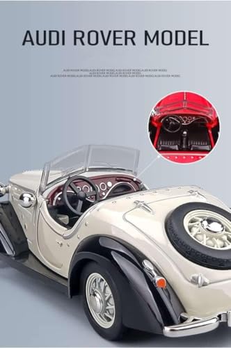 Image of SPITEN 1936 Mercedes-Benz 500 K Vintage Cars 1:32 Diecast Scale Model Alloy Metal Pull Back Toy car for Kids with Openable Doors & Light, Music Toy Vehicle for Kids - Colors as Per Stock