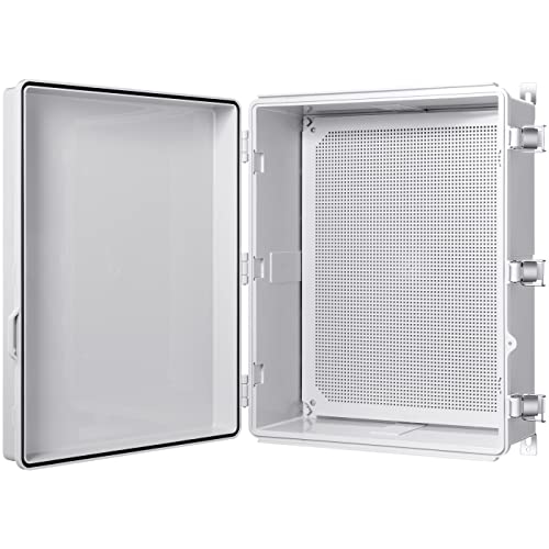 Boîte de dérivation plastique étanche 510x410x200 avec plaque montage et boîtier armoire électrique
