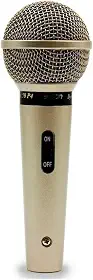 Microfone Profissional Com Fio Cardióide Champanhe, Leson, Sm58 P4, Natural