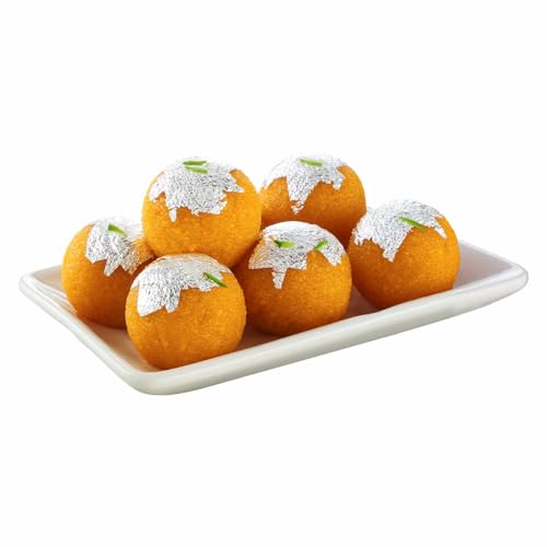 Image of Haldiram's Nagpur Motichoor Ladoo 250g | Traditional Indian Sweet Made with Pure Ghee & Boondi | Perfect for Festive Gifting, Celebrations & Puja Offerings