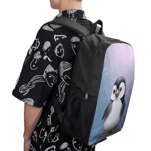 Sac à dos I Love Penguins robuste pour protéger votre ordinateur de 17" - 5