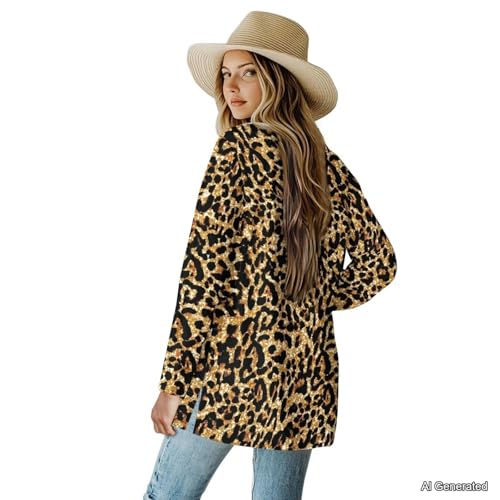Image of Women's Lightweight Cardigans with Pockets Trendy Long Sleeve Open Front Cardigan Casual Tops Jackets Fall Oufits S-2XL