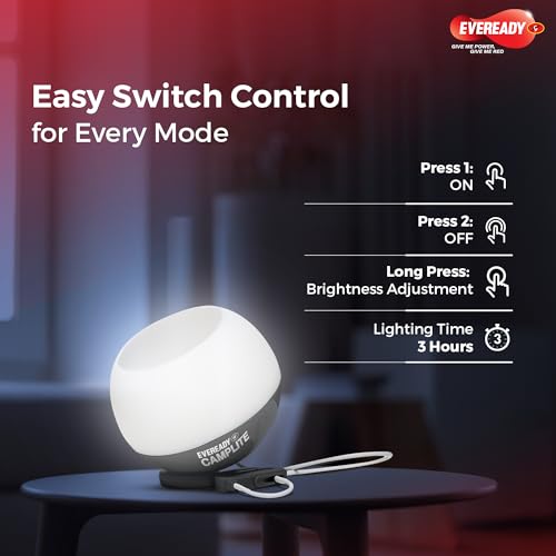 Image of Eveready Camplite HL82, Rechargeable Emergency Lantern, 3W Lantern Waterproof, USB Type-A Charging, Powered by a 2000mAh Li-ion Battery, Pack of 1