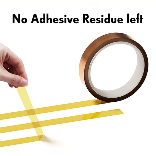 Image of KILAY High Temperature Tape Heat Tape Heat Resistant Tape Heat Transfer Tape Heat Tape for Sublimation No Residue for Electronics Soldering Circuit Boards - No Residue, 2 Rolls 10mm x 40m 131ft