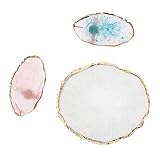 3pcs Resin Nail Art Palette Kit Adjustable Finger Rings,Nail Holder Nail Gel Polish Colors Mixing Pallet, Manicure Tool Accessory