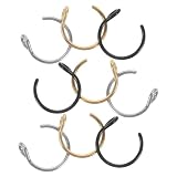 TEHAUX 9 Piezas Anillos Nasales de Acero Inoxidable sin Perforación Reutilizables, Cómodos y Modernos para Festivales y Conciertos Unisex