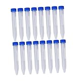 NOLITOY 30 Stück Konische Zentrifugenröhrchen mit Schraubverschluss Graduierte Laborprobenbehälter Transparent Praktische Flüssigkeitsaufbewahrung für Biochemie und Molekularbiologie