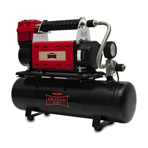 Dragon Winch Kompressor mit Lufttank für auto 12V | 10,3 BAR / 150 PSI | Auto Luftpumpe mit Manometâ€¦ – Miniatur