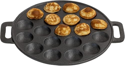 Cookinglife Poffertjes pan - cast Iron - ø 24 cm - 19 poffertjes