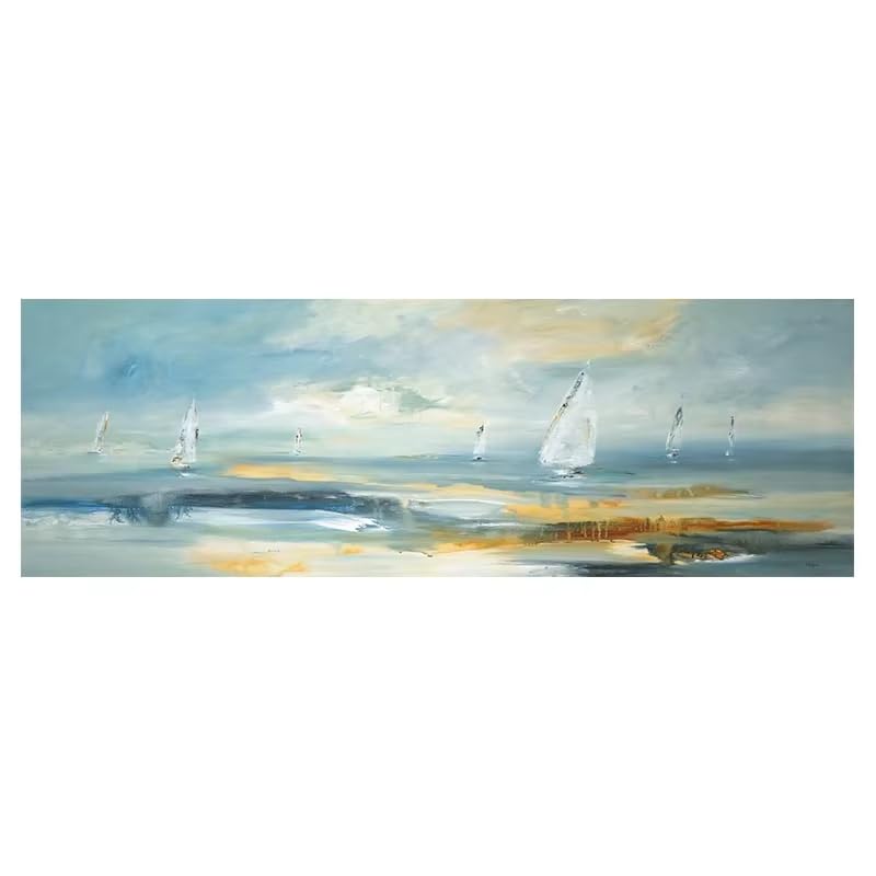 Affiche de paysage abstrait AEFOUU 50x130cm avec cadre intérieur pour décoration chic