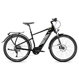 HEPHA E-Bike Trekking 7 Long Range, Elektrofahrrad 708Wh Akku (bis zu 200KM), 80Nm Mittelmotor Pedelec, 10-Gang, APP, Unisex, 27,5 Zoll, Modell 2023(Highstep, Schwarz, L-52cm)