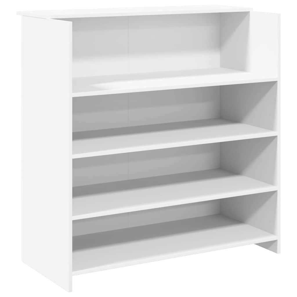 vidaXL Mostrador de recepción Blanco 100x50x103,​5 cm Madera de ingeniería